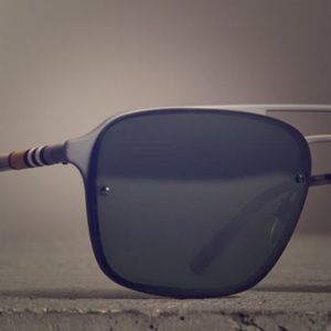 BURBERRY MEN’S SQUARE FRAME METAL SUNGLASSES